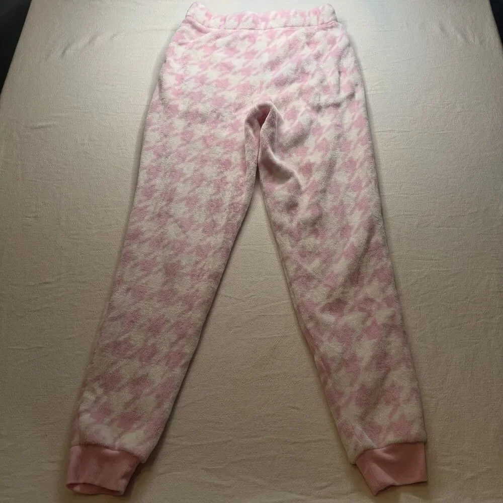 JOYSPUN Women’s Plush Pink Fleece Sleep Jogger Pants Pajama Bottoms Size XS(0-2)